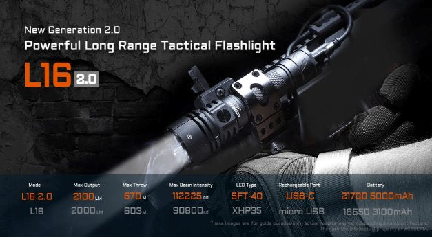 Acebeam L16 2.0 Tactical Flashlight Flashlight Acebeam 