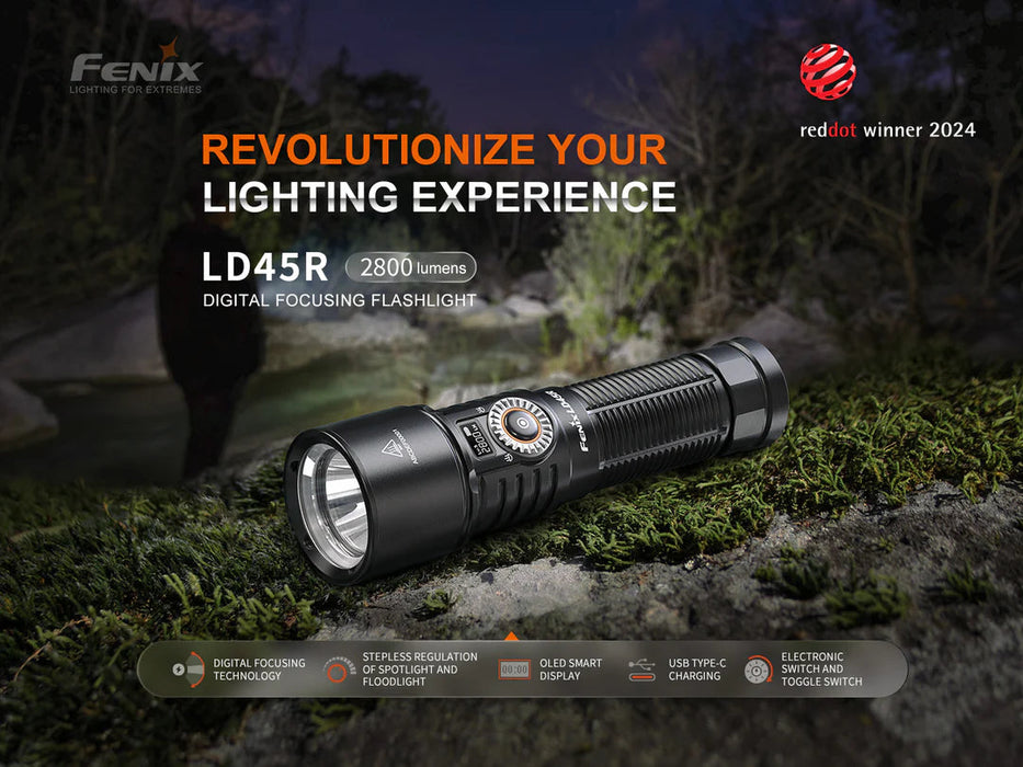 Fenix LD45R Digital Focus Rechargeable LED Flashlight Flashlight Fenix 