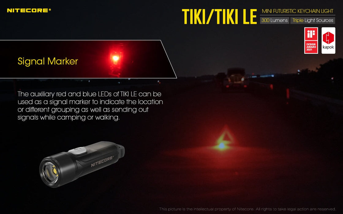 Nitecore TIKI LE USB-C Rechargeable Keychain Flashlight Keychain LED Flashlight Nitecore 