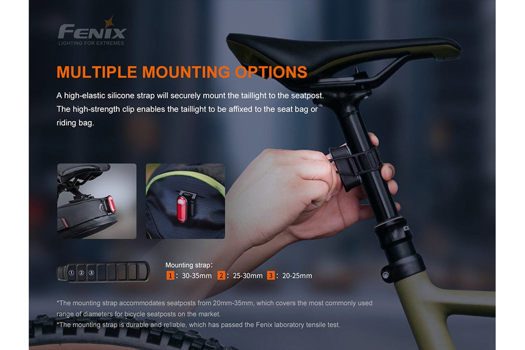 Fenix BC05R V2.0 Rechargeable Bicycle Tail Light Bike light Fenix 